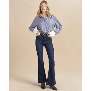 La Ligne The Polly High Rise Flare Jeans Size 31